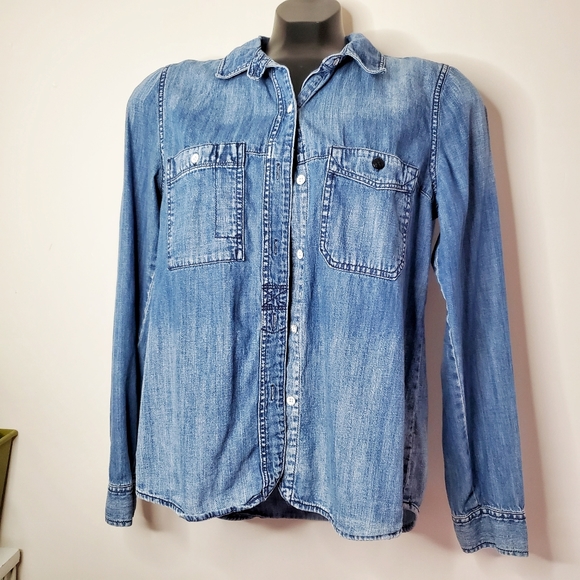 MADEWELL Denim Boyshirt in Campground Wash M - Picture 3 of 10